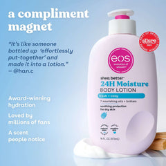 eos Shea Better Body Lotion- Fresh & Cozy, 24H Moisture for Dry Skin, 16 fl oz