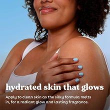 Body lotion on collarbone and chest with hands applying product to skin
