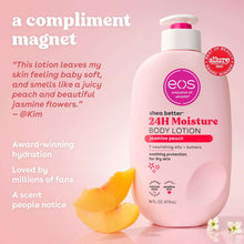 Shea better 24H Moisture body lotion bottle, jasmine peach, pump, 16 fl oz