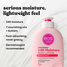 Shea better 24H Moisture body lotion bottle, jasmine peach, pump