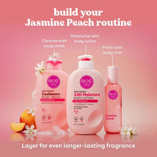 Jasmine Peach body lotion routine set with three pump bottles and smaller bottle