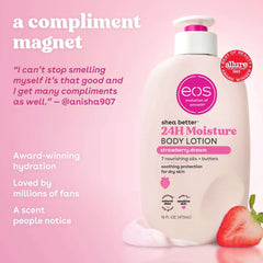 eos Shea Better Body Lotion for Dry Skin, Strawberry Dream, 16 fl oz