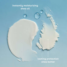 Thick hand cream smear with protective, moisturizing layer and small droplets