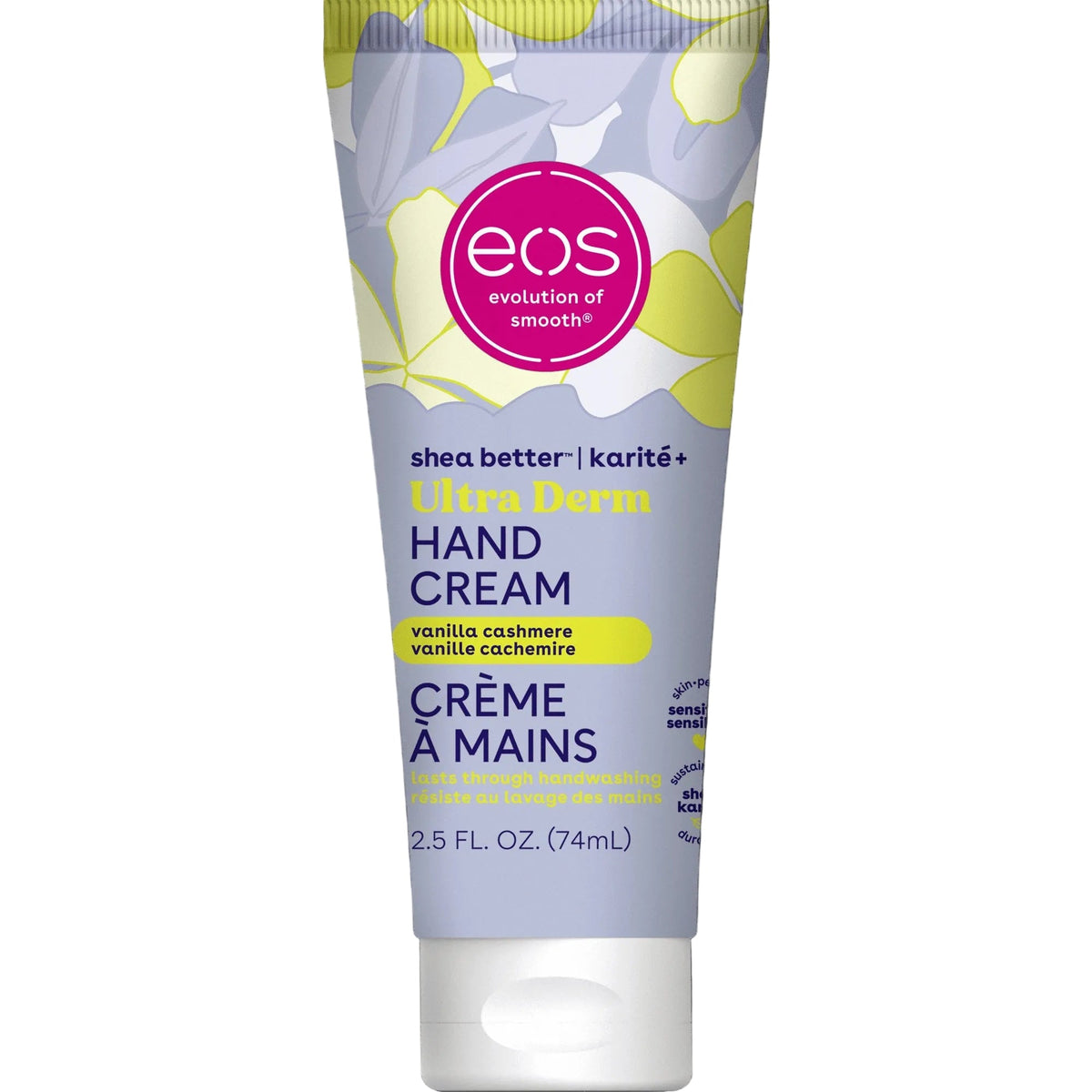 eos Shea Better Ultra Derm Hand Cream, Vanilla Cashmere, Instant Hydration & Protection, 2.5 fl oz