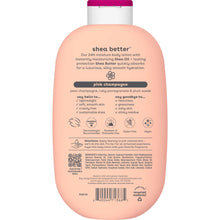 eos shea better 24H Moisture body lotion back label, pink champagne, 16 fl oz