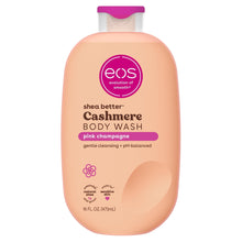 eos Cashmere Body Wash bottle, pink champagne creamy gel, 16 fl oz