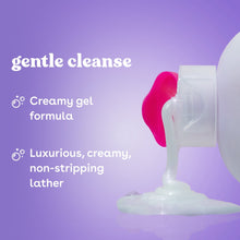 Creamy gel body wash dispensing with soft foam, eos cashmere body wash