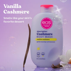 eos Shea Better Vanilla Cashmere Body Wash - Vanilla Cashmere, Creamy Gel Formula, Hyrdration for Dry Skin, 16 fl oz