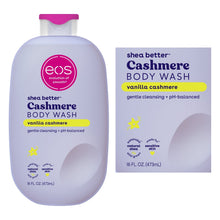 eos Cashmere Body Wash bottle with vanilla cashmere front label, 16 fl oz