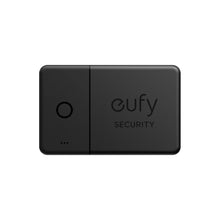 Black eufy Security smart tracker card with button and status dots