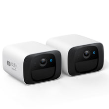 eufy SoloCam C210 wireless outdoor cameras, white and black, dual lens units
