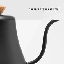 Electric gooseneck kettle spout, matte black with curved pouring neck