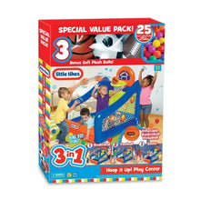 3-in-1 inflatable sports activity set box for hoop it up play center