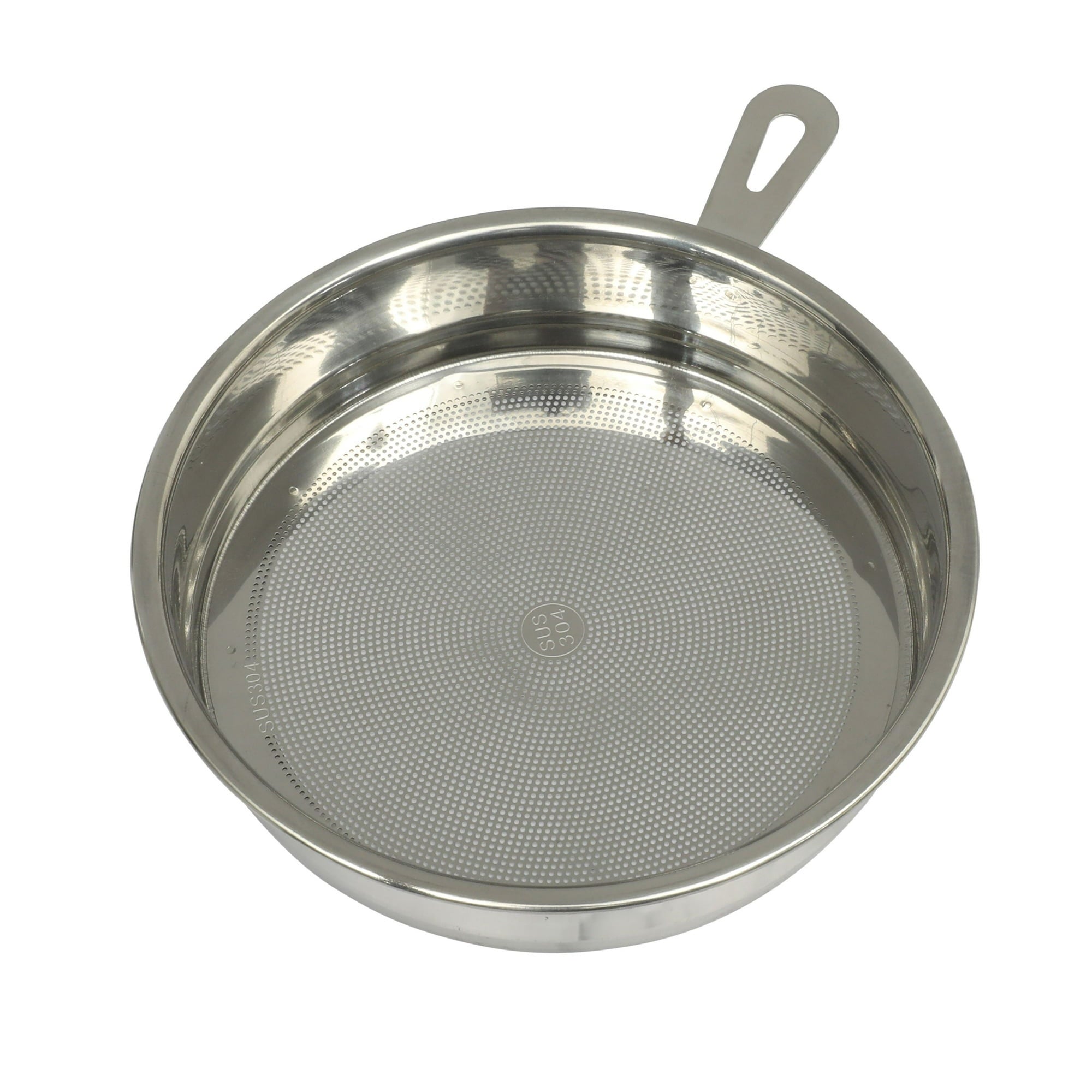 The Pioneer Woman Enamel-on-Steel Grease Strainer with Lid, Linen Speckle