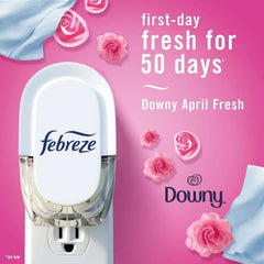 Febreze Plug In Air Freshener, Odor-Fighting Scented Oil Refill, Downy April Fresh, 3 Refills