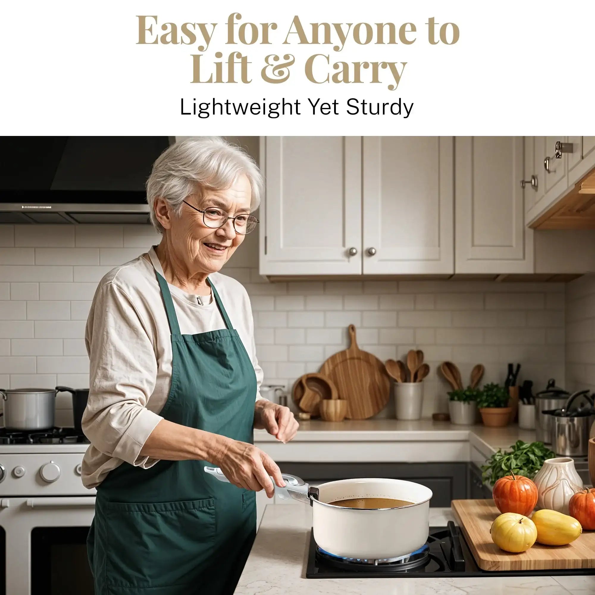 Gotham Steel 18 Pcs Pots and Pans set Non Stick, Ceramic Pan Cookware Set W/ Detachable Handle, RV Kitchen Cooking Set with Secure Lock Removable Handles, Oven Safe Nonstick Pan Set