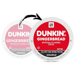 Dunkin’ Gingerbread Artificially Flavored Coffee, K Cup Pods, 10 Ct.