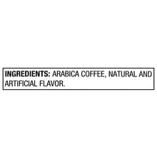Great Value blueberry coffee pod ingredient label, arabica coffee and flavor