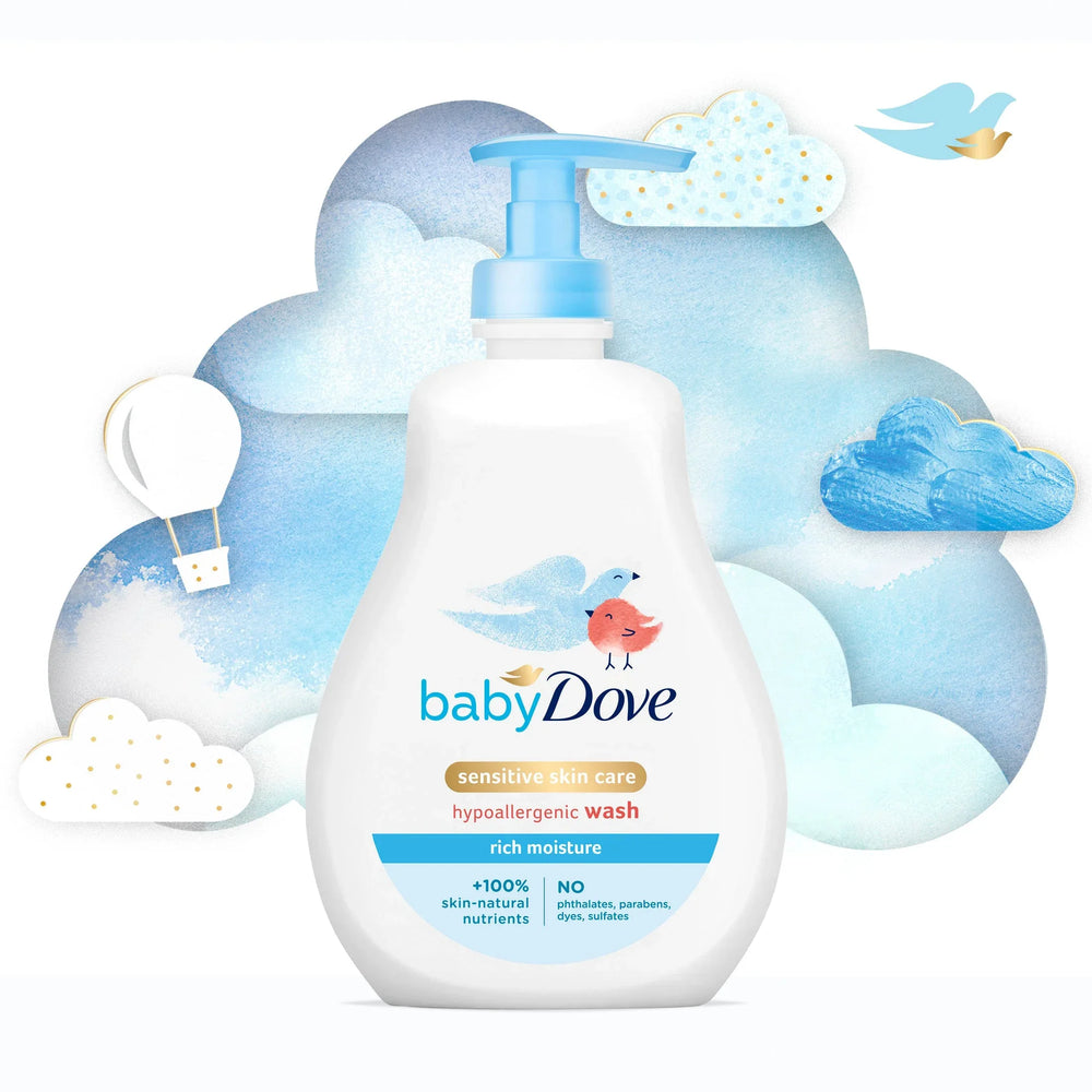 Baby Dove Rich Moisture Hypoallergnic Wash Newborn Sensitive Skin, 13 oz - USA MEGA SHOP