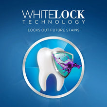 WhiteLock technology graphic for whitening mouthwash with tooth and protective seal