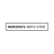 Ingredients label: maple syrup only