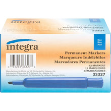 Integra permanent markers box, blue ink, 12 markers, code 33327