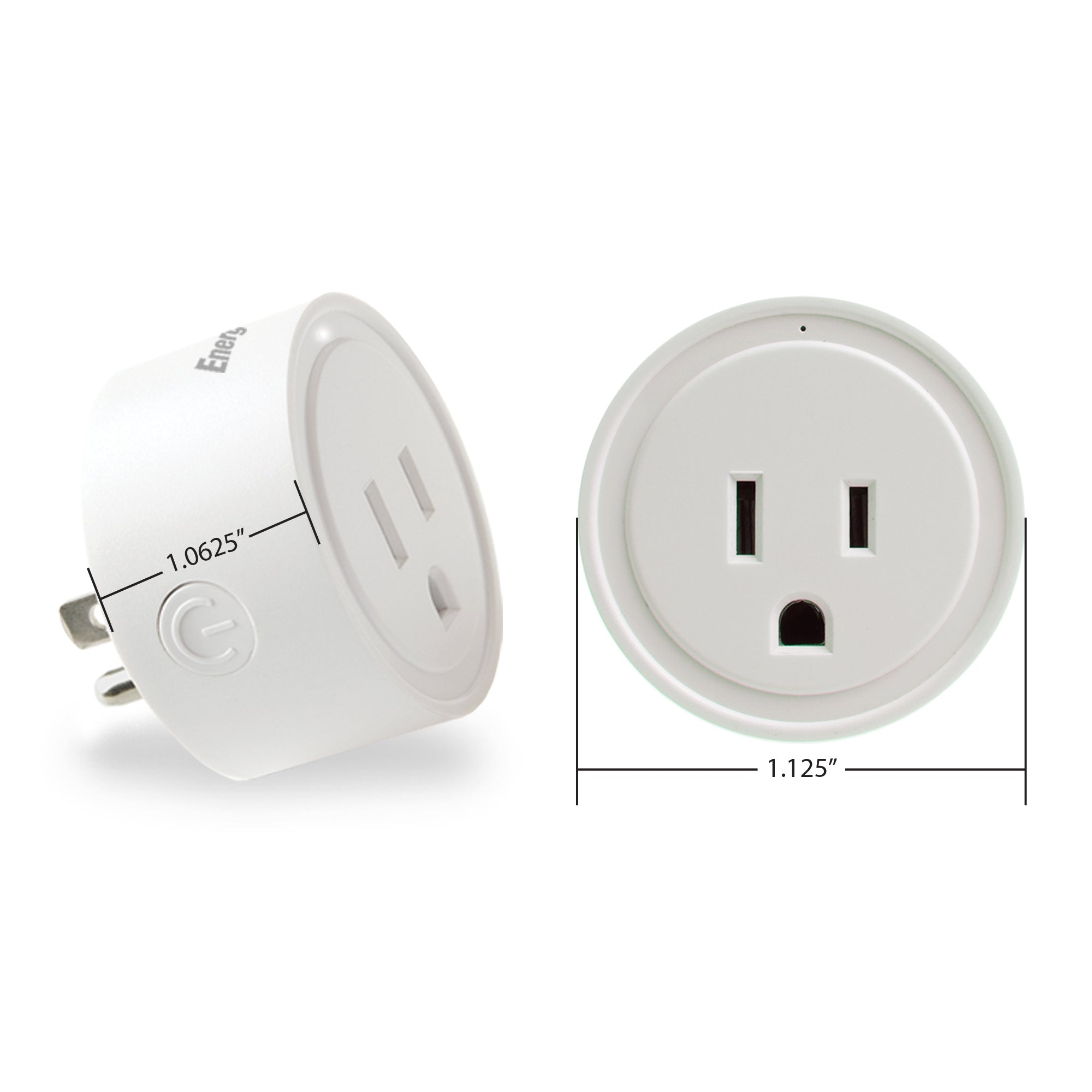 Energizer Smart Wi-Fi 15 Amp Wall Outlet Plug, Voice Control, Remote Access, Mobile App