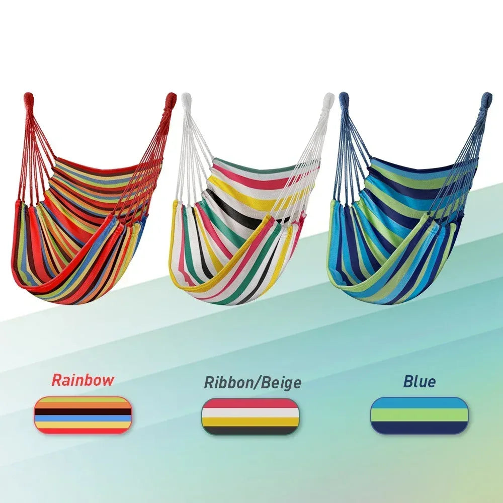 QUANFENG QF Hanging Hammock Chair Patio Indoor and Outdoor Hammock Swing Support 330 lbs
