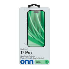 iPhone 17 Pro glass screen protector retail package with included tray