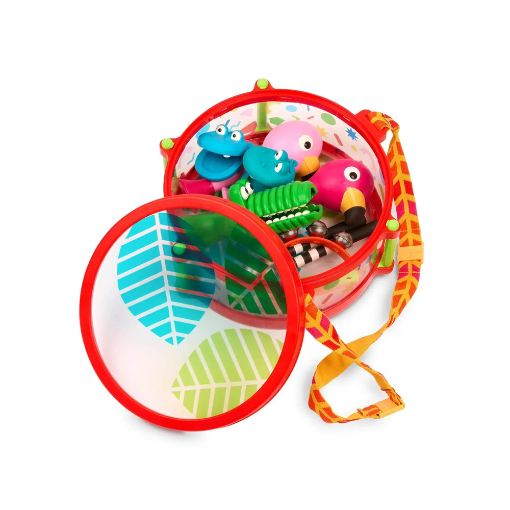 Battat Animal Jamboree Toy Drum and 4 Musical Instruments, Toddler and Preschool Toys - USA MEGA SHOP