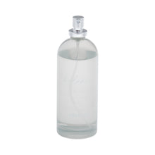 Room and linen spray bottle, clear glass with chrome mist sprayer