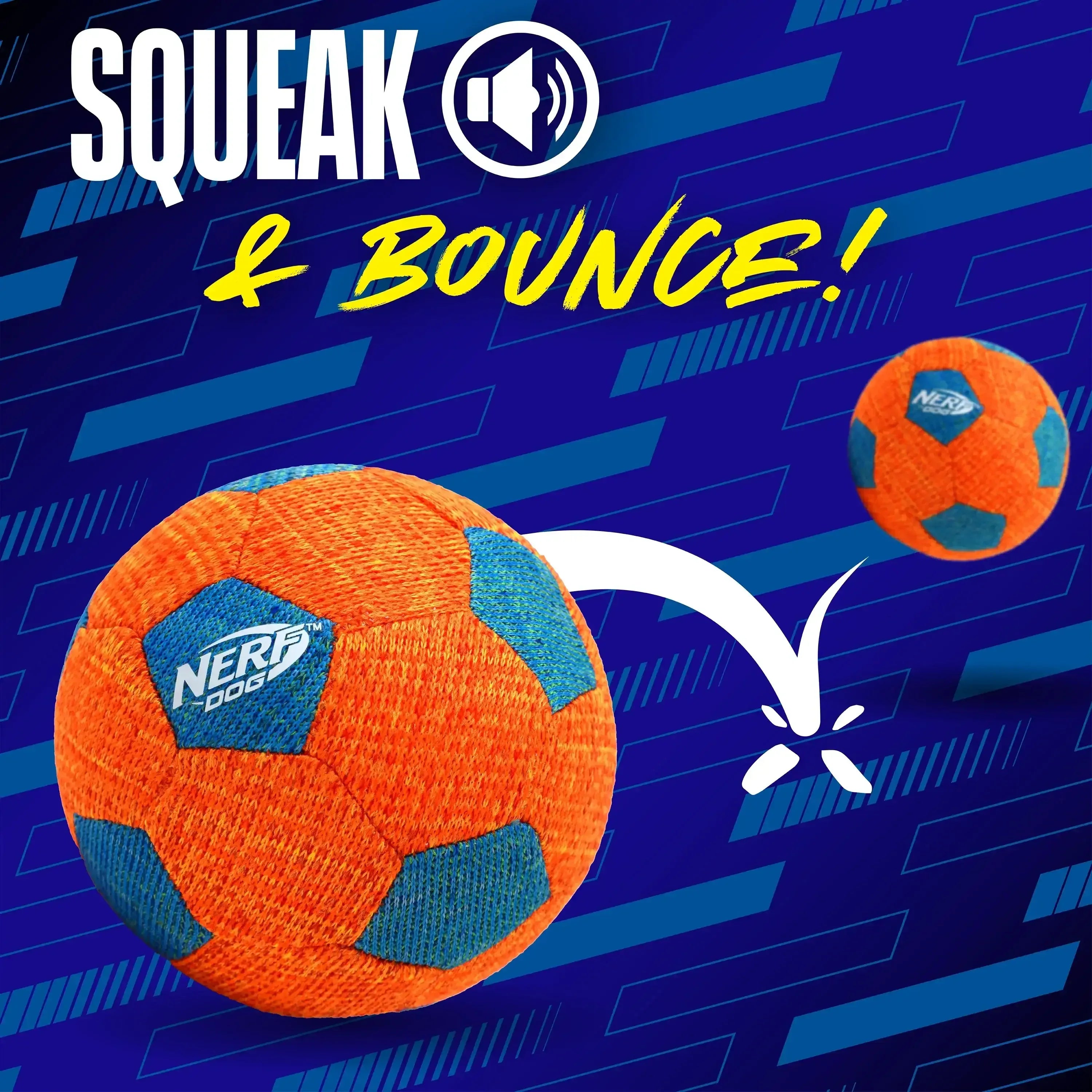 Nerf Dog X-Weave Squeak Soccer Ball for Large Dogs - USA MEGA SHOP