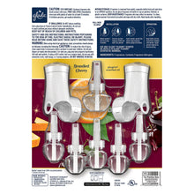 Glade PlugIns set with two white warmers and six clear Brandied Cherry oil refills