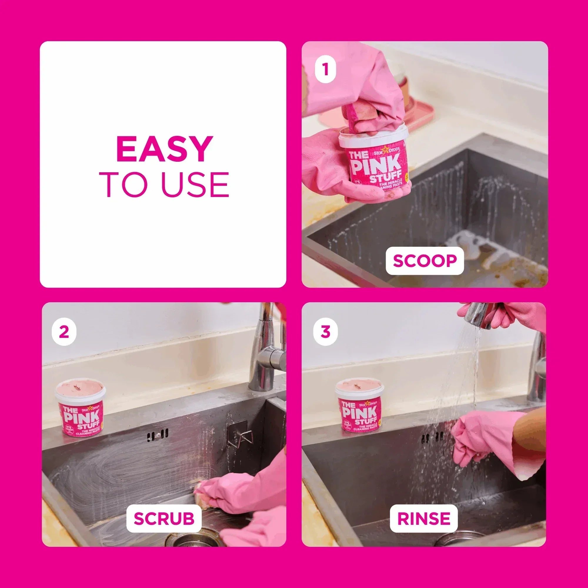The Pink Stuff, Miracle Cleaning Paste, All-Purpose Cleaner, 17.63 oz.