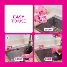 Cleaning paste tub with scooping step for easy use