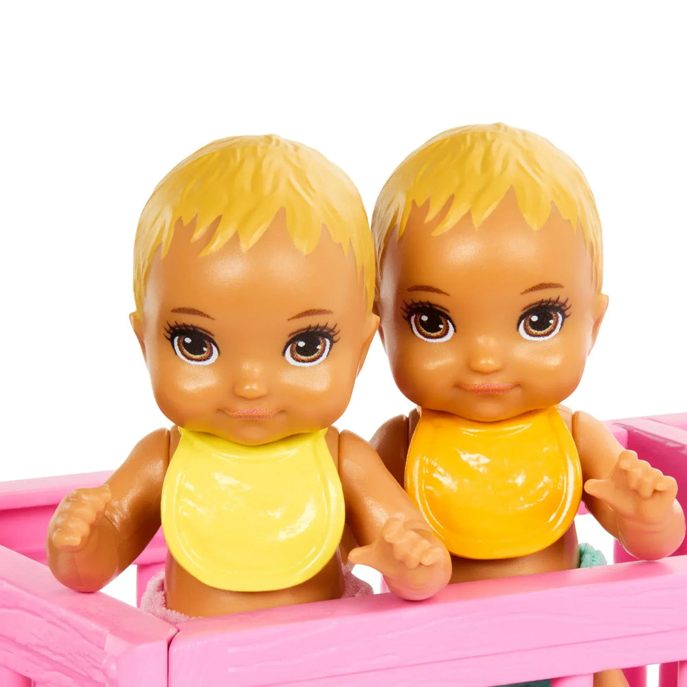 Barbie Skipper Babysitter Doll with Twin Nursery Playset with Crib, Swing, See-Saw & Accessories - USA MEGA SHOP