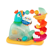Battat chicken ball popper toy with spiral track and colorful balls
