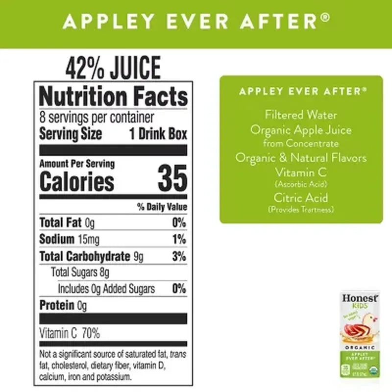 Honest Kids Organic Fruit Juice Drink Boxes Variety Pack (6 Oz., 40 Pk.)
