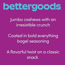 bettergoods marketing panel with “Jumbo cashews” and “Coated in bold everything” text