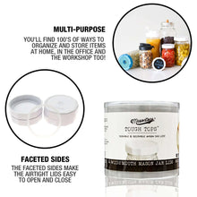 Masontops wide-mouth mason jar lids, white snap-top lids for storage