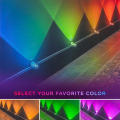 Enbrighten Spectrum Indoor 8ft LED Wall Lights RGBWIC Color Changing String Downlights