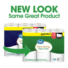 Ultra Strong paper towel multipack with two packs of six double rolls