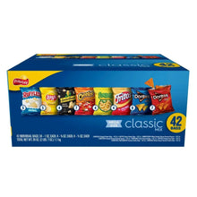 Blue snack chip variety pack box, Mega Size Classic, 42 bags