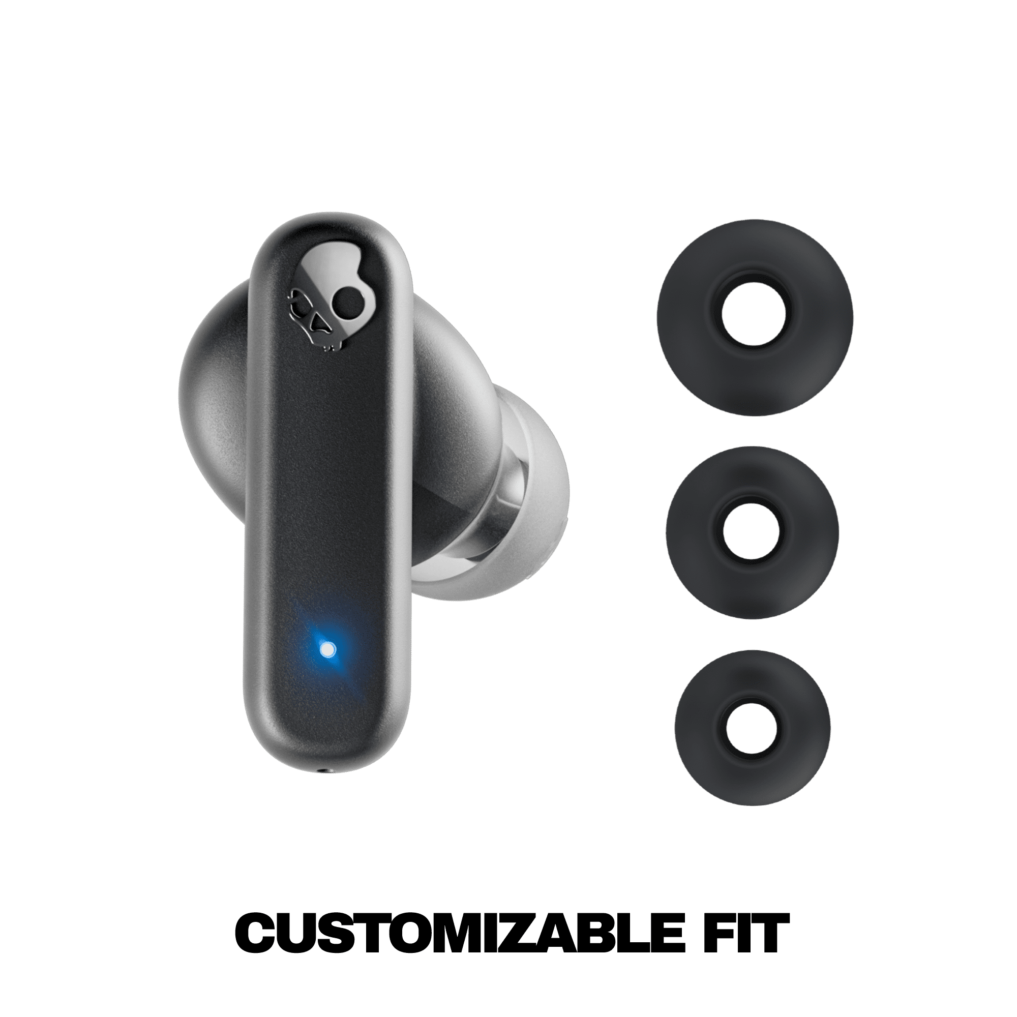 Skullcandy Smokin' Buds XT True Wireless in-Ear Earbuds, Black