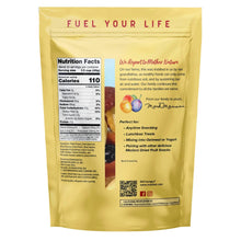 Mariani mixed fruit pouch back with nutrition facts and ingredient text.