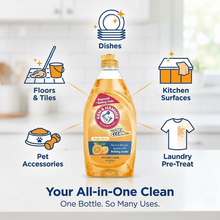 Arm & Hammer OxiClean ultra dish liquid soap bottle with cap, fresh citrus scent