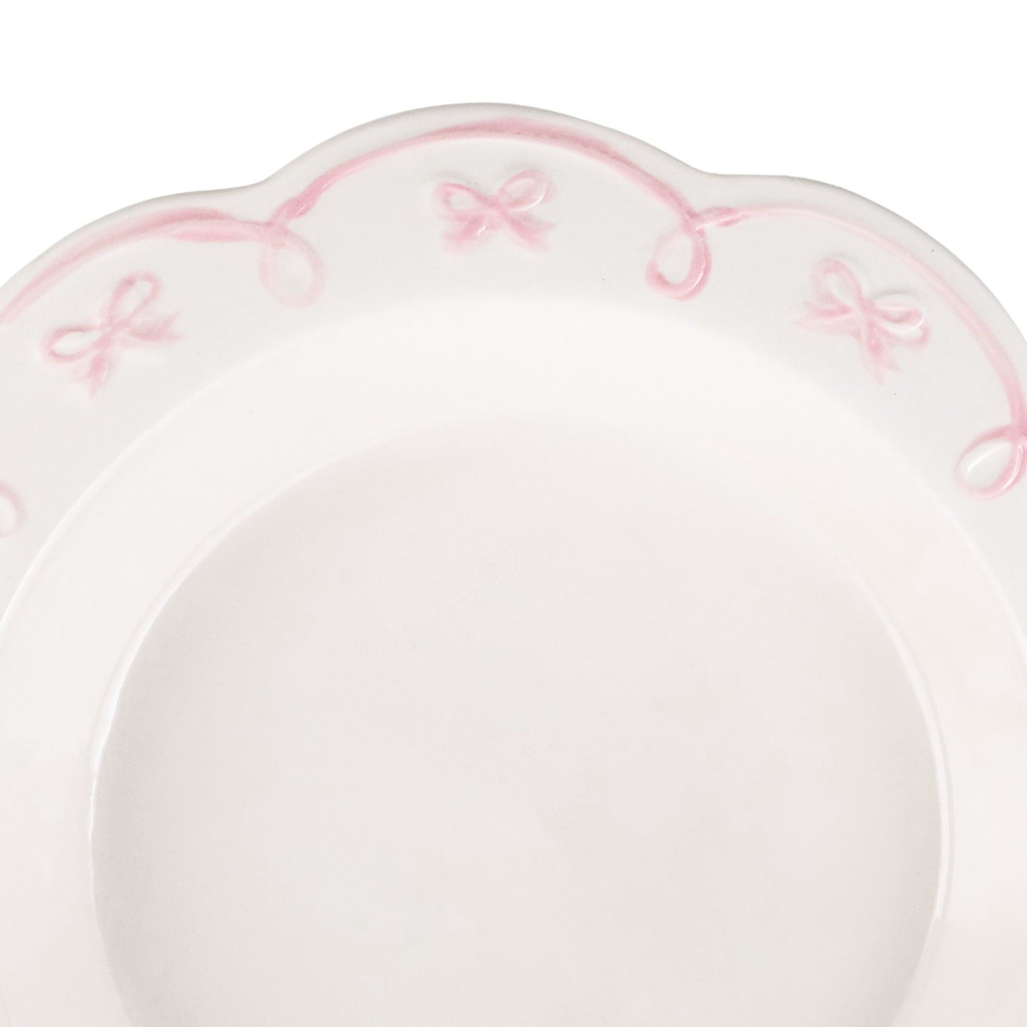 10 Strawberry Street Sweet Ribbon Trim Pie Dish, Ballet Pink