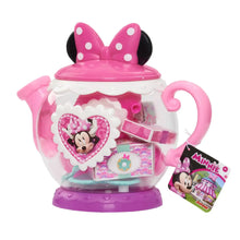 Play teapot with Minnie Mouse heart, pink bow lid, plus Minnie accessory box