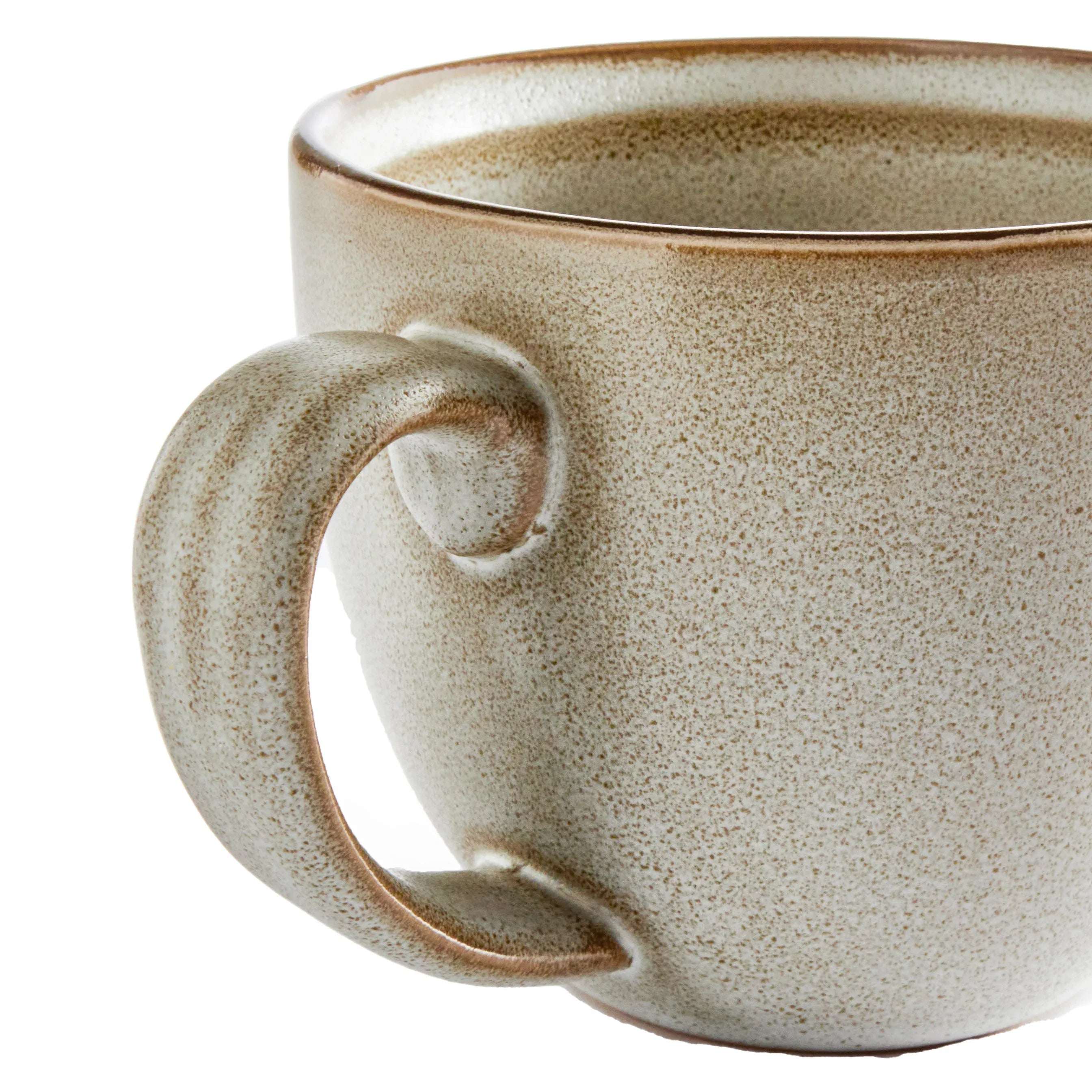 (2 pack) Better Homes and Gardens Banks Cream 14.2-ounce Stoneware Mug