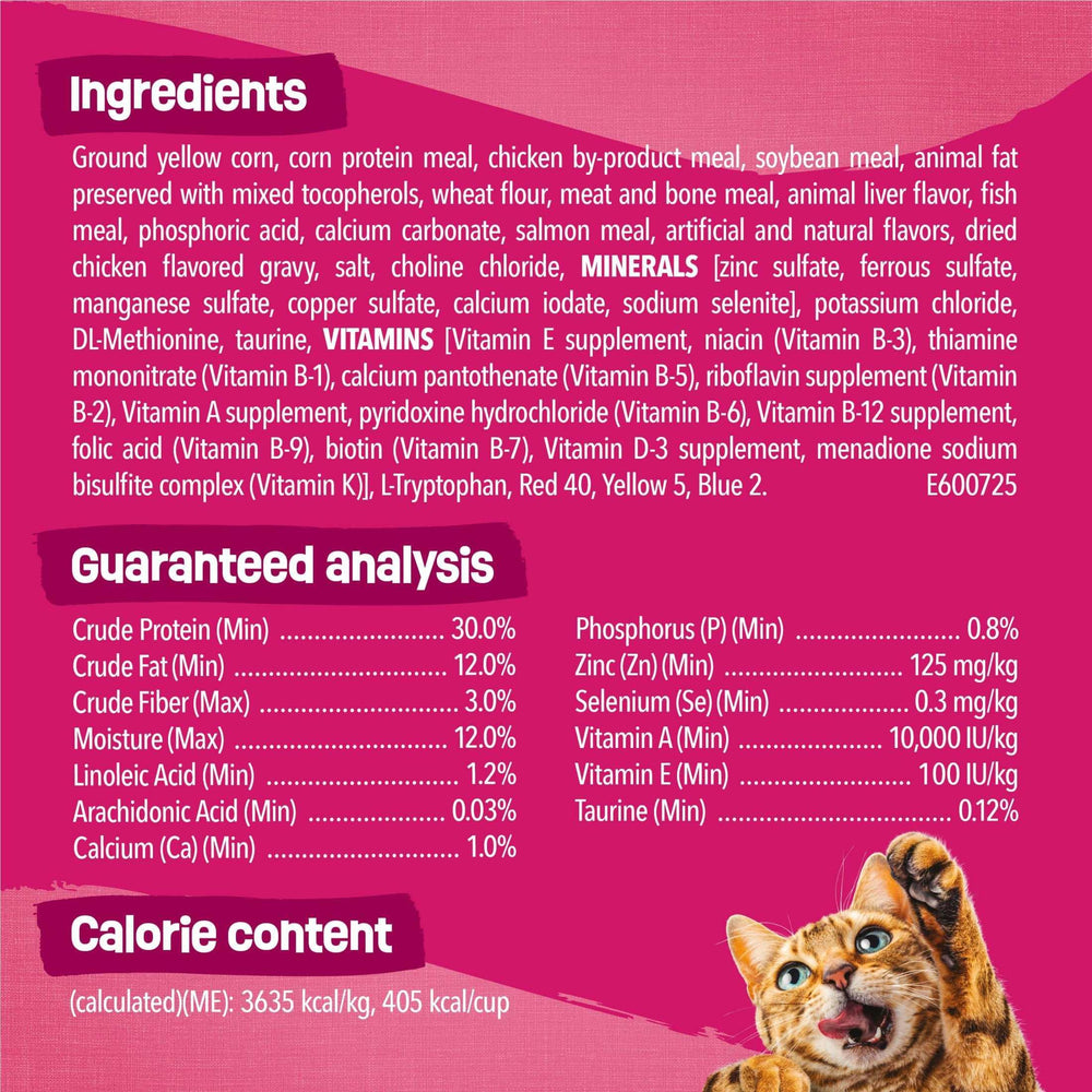 Purina Friskies Gravy Swirlers Dry Cat Food Flavors of Chicken, Salmon and Gravy, 3.15 lb. Bag - USA MEGA SHOP